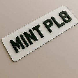 3D Gel Number Plates fitted on show vehicle