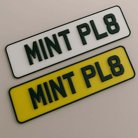 3D Gel Number Plates custom raised gel lettering