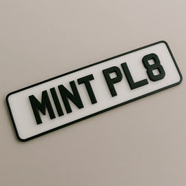 4D Number Plates raised acrylic lettering