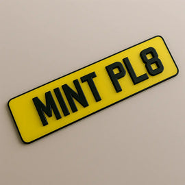 4D Number Plates fitted on vehicle