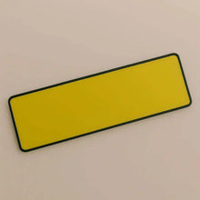Load image into Gallery viewer, Thick Border Add-On for Number Plates - Bold Frame UK in yellow with a bold black border.