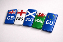 Load image into Gallery viewer, Union Flag Number Plate Badge 