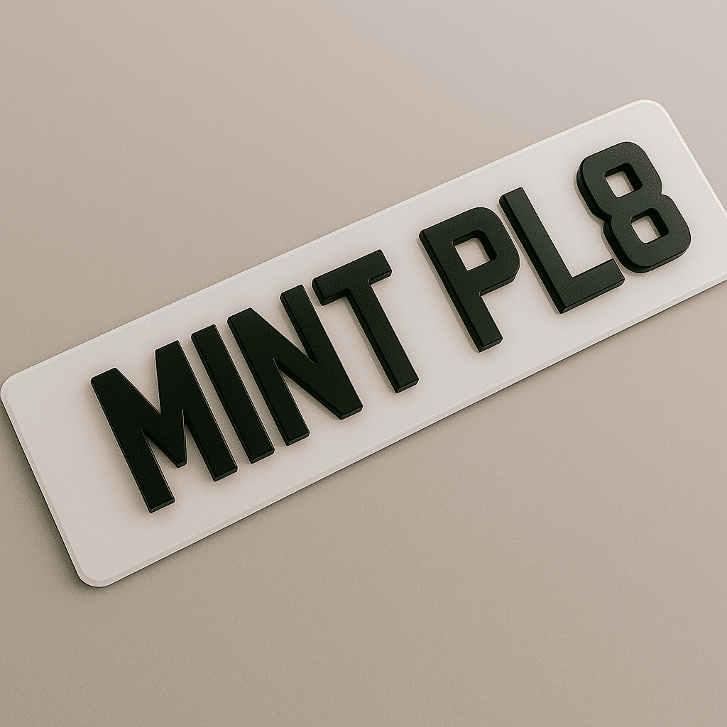 Custom 4D 5 mm Acrylic Number Plate Made in UK