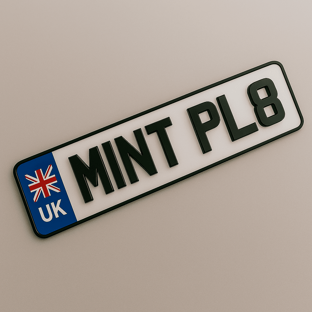 Custom 4D 5 mm Acrylic Number Plate Made in UK
