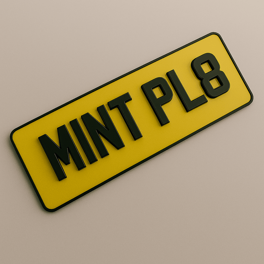 Custom 4D 5 mm Acrylic Number Plate Made in UK