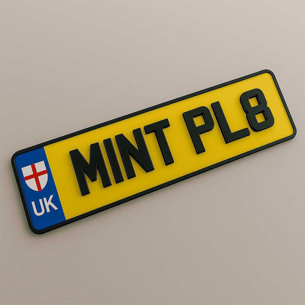 Custom 4D 5 mm Acrylic Number Plate Made in UK