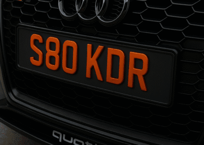Road-Legal Custom Number Plate on Car – Mint Plates