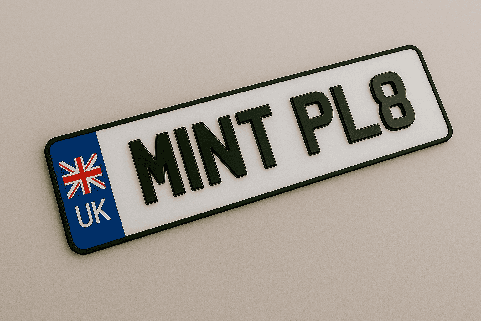Gloss Black 3D Gel Number Plate – UK Road Legal