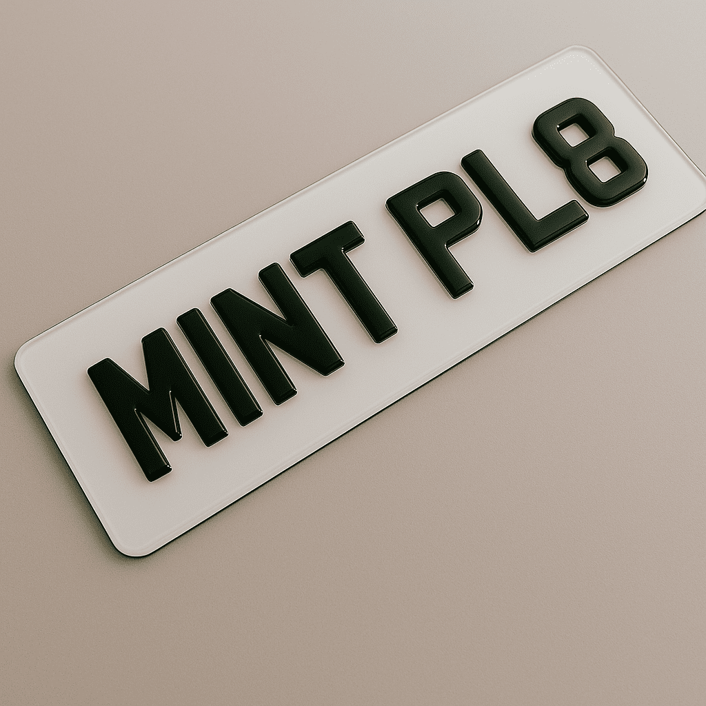 Gloss Black 3D Gel Number Plate – UK Road Legal