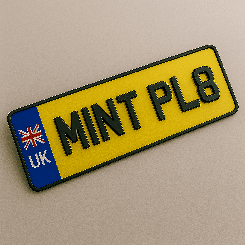 Gloss Black 3D Gel Number Plate – UK Road Legal