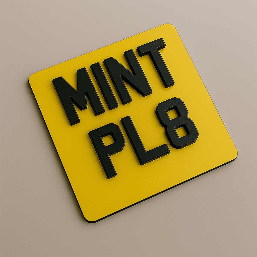 UK Motorcycle Custom Number Plate – Mint Plates