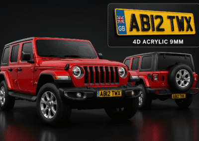 Road-Legal Custom Number Plate on Car – Mint Plates