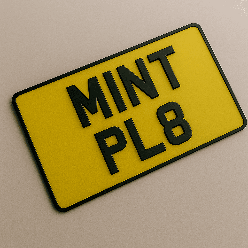 UK Motorcycle Custom Number Plate – Mint Plates